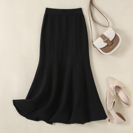 Fishtail Mid-length Autumn and Winter High Waist Skirt