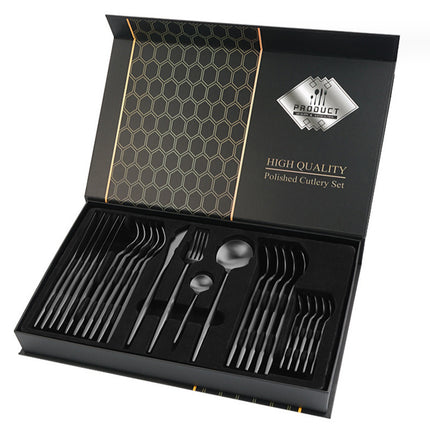 Stainless Steel Tableware 24-piece Set with Gift Box