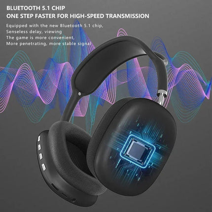P9 Wireless Bluetooth Headset with Mic & Noise Cancelling Earbuds for Sports & Gaming