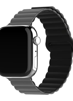 Apple Watch対応 2色シリコン磁気バックルリングバンド