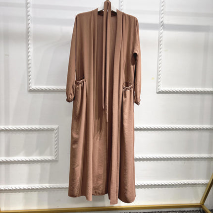 Lace-up Stitching Elegant Abaya