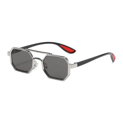 Oversized Metal Frame Sunglasses UV400