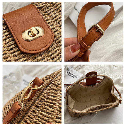 Handmade Straw Clash Handbag