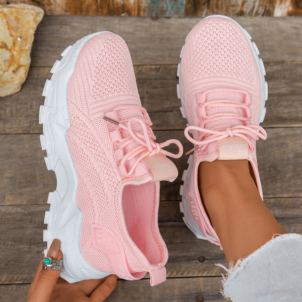 Fly Knit Mesh Thin Breathable Sports Shoes