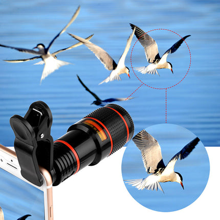 Clip-On Zoom Retractable Telescope Camera Lens for Phone