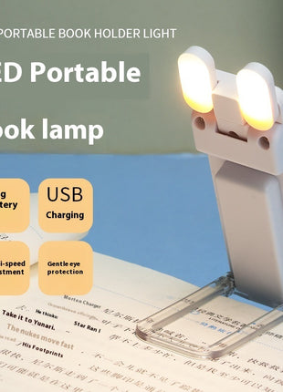 مصباح قراءة بمشبك للكتب قابل لإعادة الشحن عبر USB