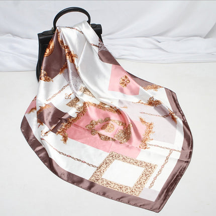 Digital Printed Square Silk Scarf