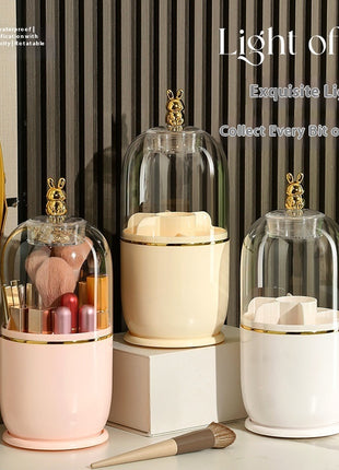 Transparent Rotating Makeup Brush Holder