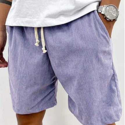Lace-up Corduroy Casual Shorts