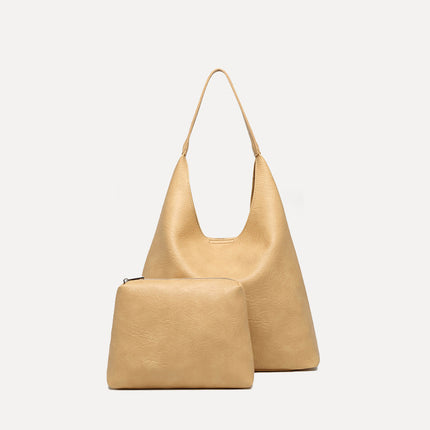 Casual Faux Leather Tote Bag