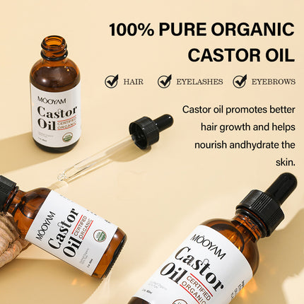 MOOYAM Castor Oil Hair Eyebrow Eyelash Care