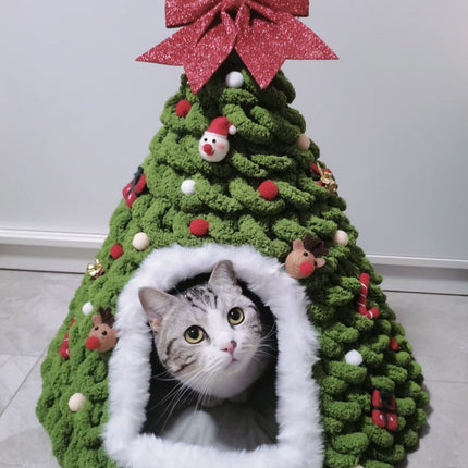 Enclosed Indoor Pet Nest DIY Christmas Tent Style