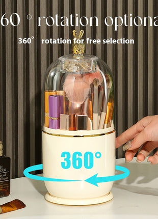 Transparent Rotating Makeup Brush Holder