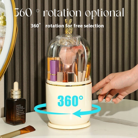 Transparent Rotating Makeup Brush Holder