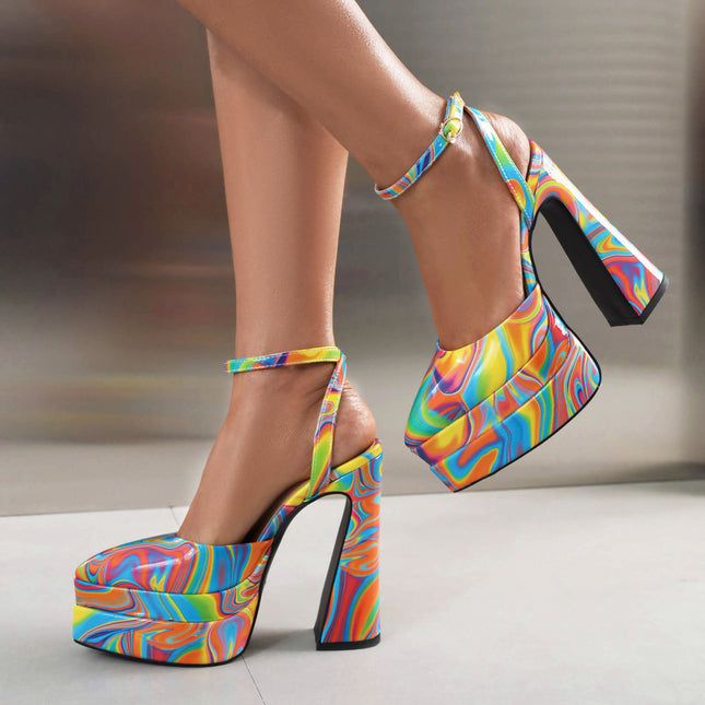 Colourful Pointed High Heels