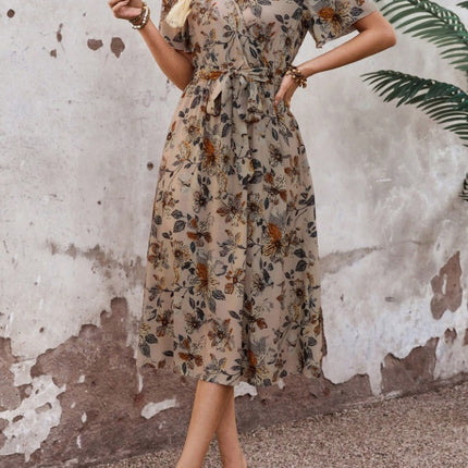 Summer Long Belt A-line Dress