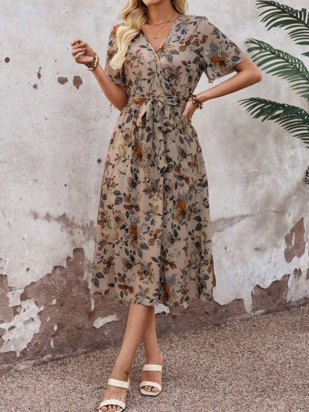 Summer Long Belt A-line Dress