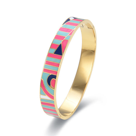 Pulseras de acero inoxidable y esmalte