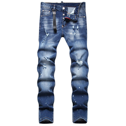 Ripped Ornaments Jeans