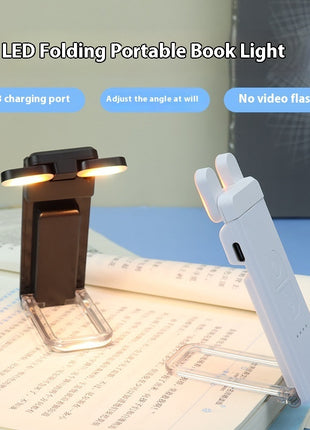 مصباح قراءة بمشبك للكتب قابل لإعادة الشحن عبر USB
