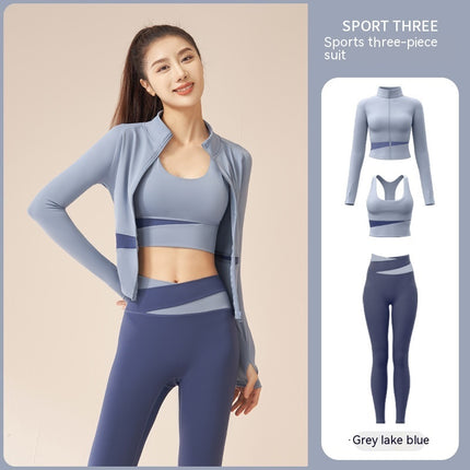 Jacket, Trousers and Bra Sport & Yoga Set