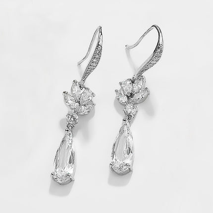 Korean Water Drop Long Earrings