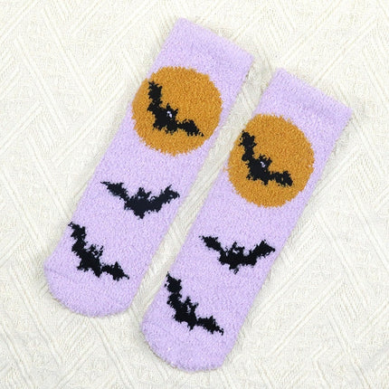 Halloween Lint-free Coral Fleece Luminous Dispensing Socks