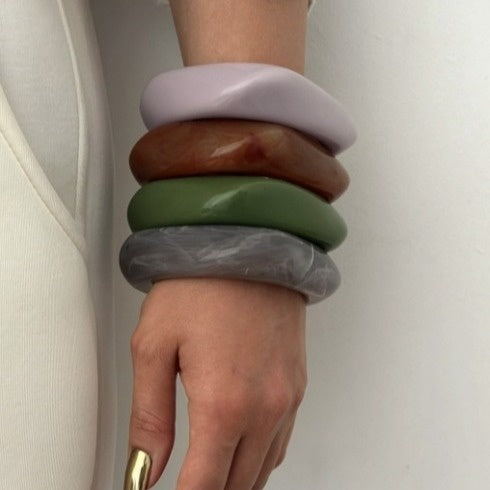 Acrylic Exaggerated Translucent Bracelet