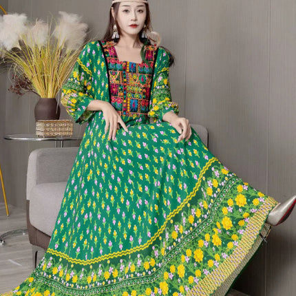 Creative Bohemian Embroidered Dress