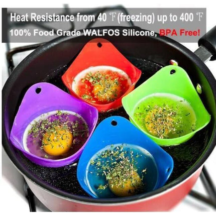 Silicone Non-Stick Egg Poacher — Perfect Poached Eggs Every Time!