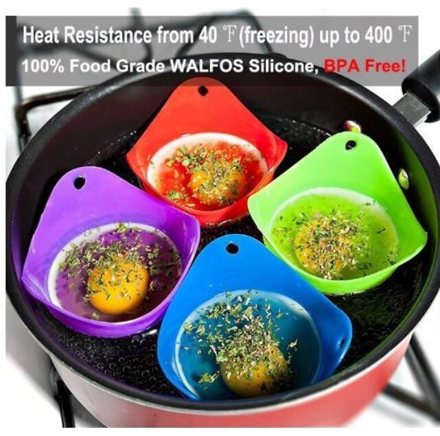 Silicone Non-Stick Egg Poacher — Perfect Poached Eggs Every Time!