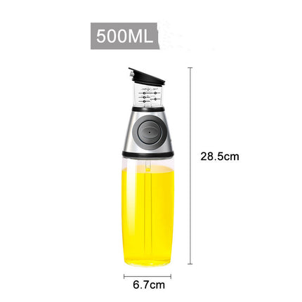 Glass Oil Dispenser Bottle with Measurement