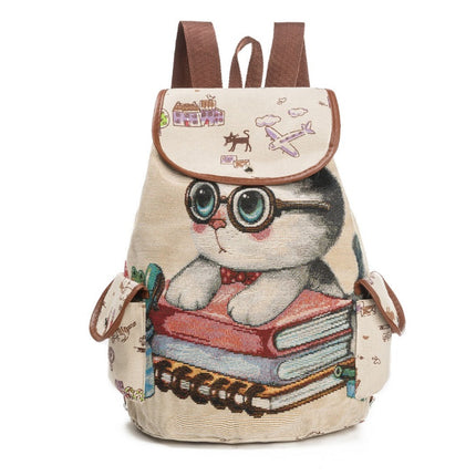 LOVELY CAT DRAWSTRING BACKPACK