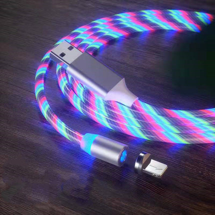 Magnetic 2-meter Cable Magnet Fast Charging Lighting Micro USB Cable LED