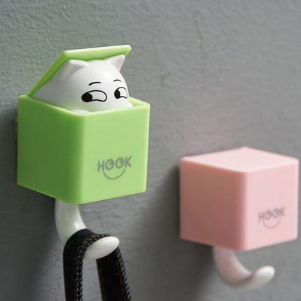 Adorable Cat Hook Wall Hanger Set of 4
