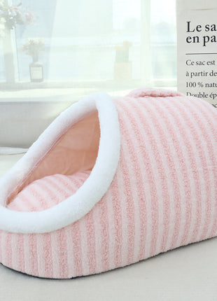 Thickened Three-dimensional Pet Nest Macaron Double-piece Warm to Bore Kennel