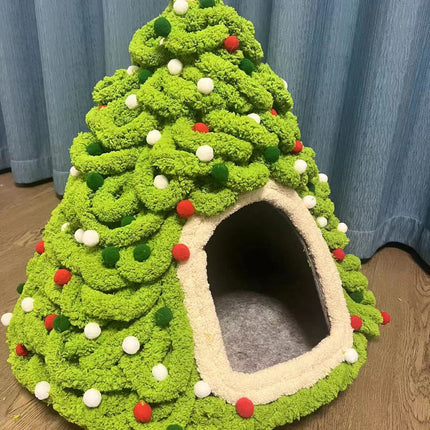 Enclosed Indoor Pet Nest DIY Christmas Tent Style