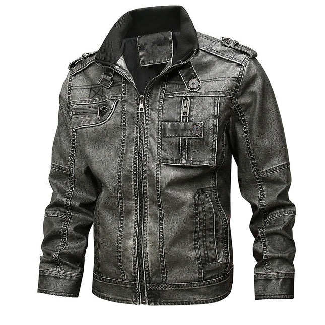 Casual Motorcycle PU Leather Coat
