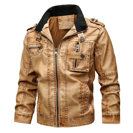 Casual Motorcycle PU Leather Coat