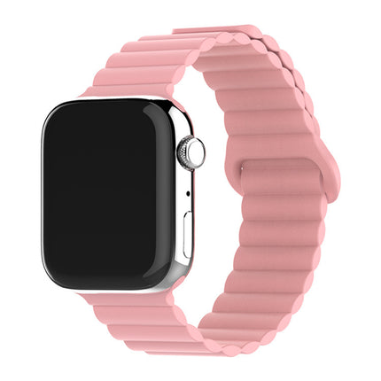 Two-color Silicone Magnetic Back Ring Buckle Band Applicable with Apple watch