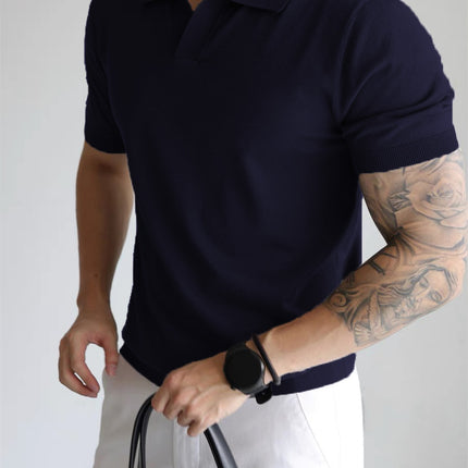 Summer Men's Cool Loose Lapels T-shirt