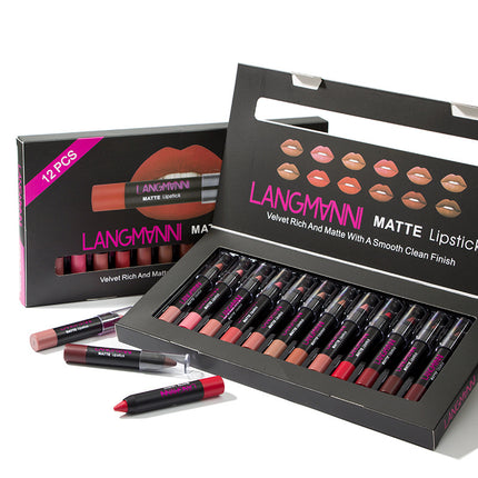 LANGMANNI Matte Lipstick set of 12
