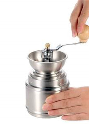 مطحنة قهوة يدوية محمولة من الفولاذ المقاوم للصدأ