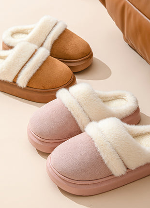 Warm Cotton Slippers – Plush Velvet Comfort for Winter Days