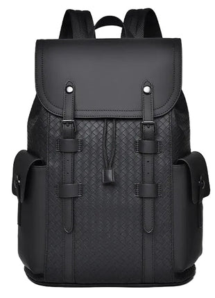 Curved Shoulder Strap Business Travel Backpack | Large Capacity Casual PVC Backpack