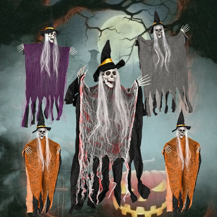 Halloween Skull Hanging Ghost White Hair Band