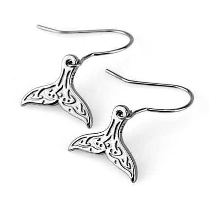 925 Sterling Silver Whale Tail Earrings