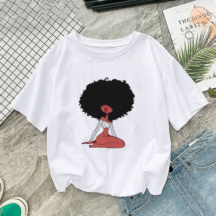 African girl short sleeve T-shirt