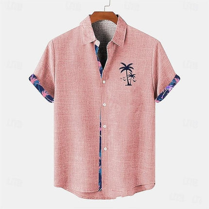 Ocean Fish Pattern Lapel Loose Casual Short Sleeve