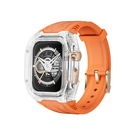 Richard Style Transparent Watch Case Strap Compatible with Apple Watch 9/8/7/6/SE [44/45/49 mm]